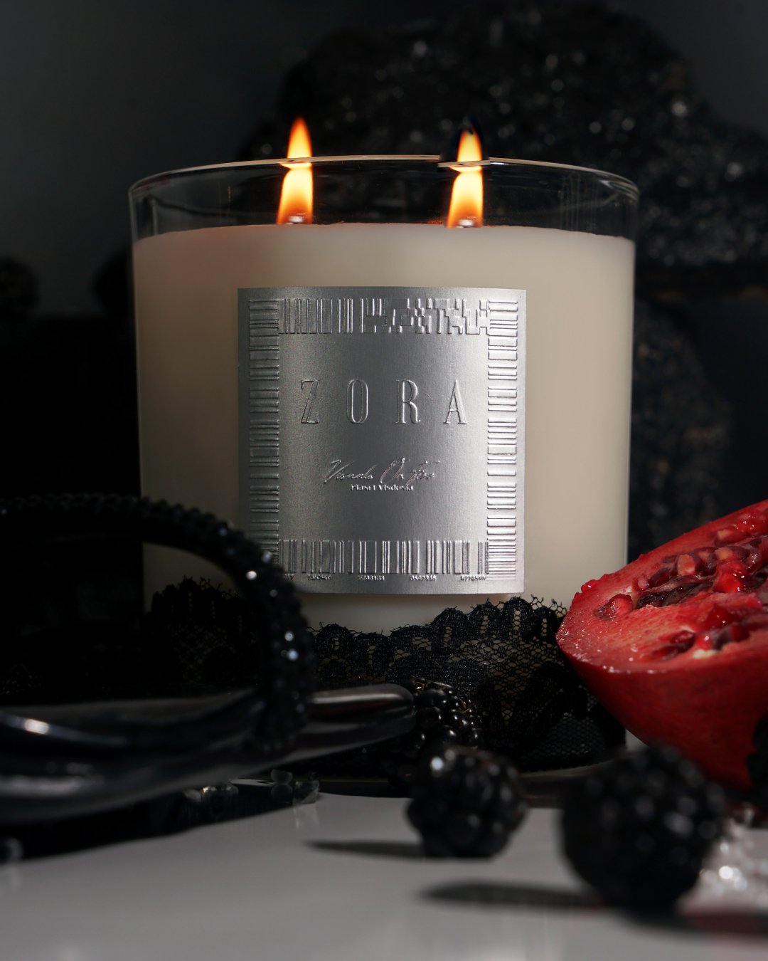ZORA’s Expose Lingerie: Luxury Laced Scented Candle with Diamond Accents